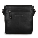 Маленькая сумка планшет из кожи черного цвета Ashwood Leather Ted Black. Вид 2.